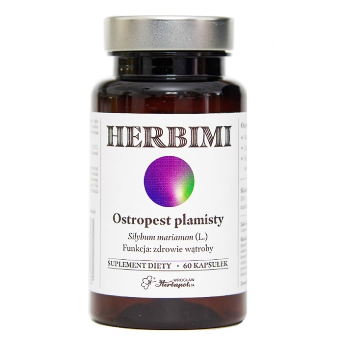 Herbimi Ostropest plamisty kapsułki na wątrobę, 60 szt.