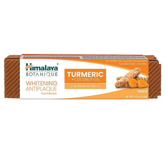 HIMALAYA Botanique Wybielająca pasta do zębów Kurkuma + Olej kokosowy 113 g