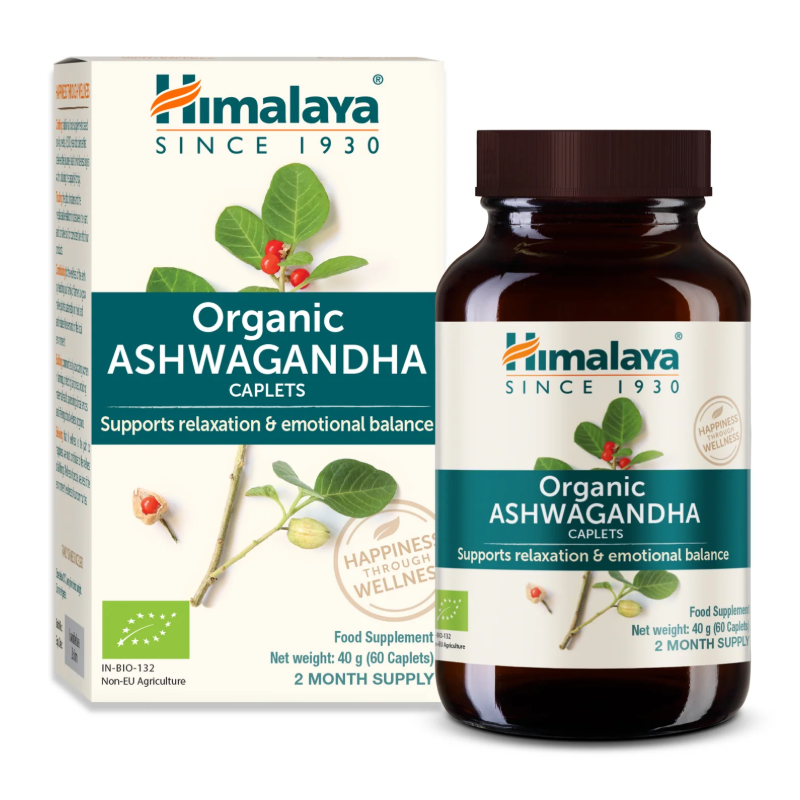 Himalaya Organic Ashwagandha tabletki, 60 szt.