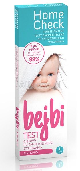 HOME CHECK BEJBI Test ciążowy płytkowy 1 szt.