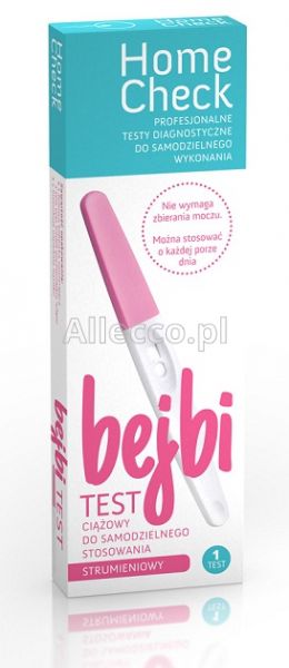 HOME CHECK BEJBI Test ciążowy strumieniowy 1 szt.