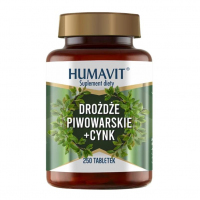 Humavit Drożdże piwowarskie + Cynk tabletki, 250 szt.