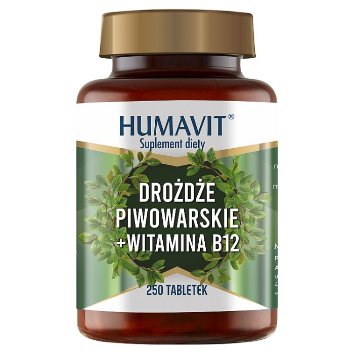 Humavit Drożdże piwowarskie + Witamina B12 tabletki, 250 szt.