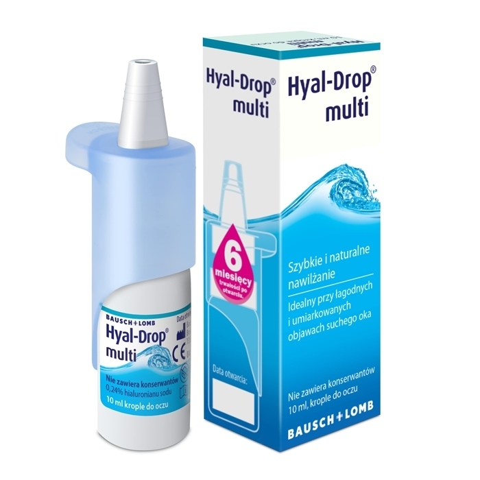 Hyal-Drop Multi nawilżające krople do oczu szybkie nawilżenie, 10 ml