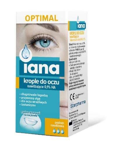 IANA OPTIMAL 0,1% HA krople do oczu 10 ml