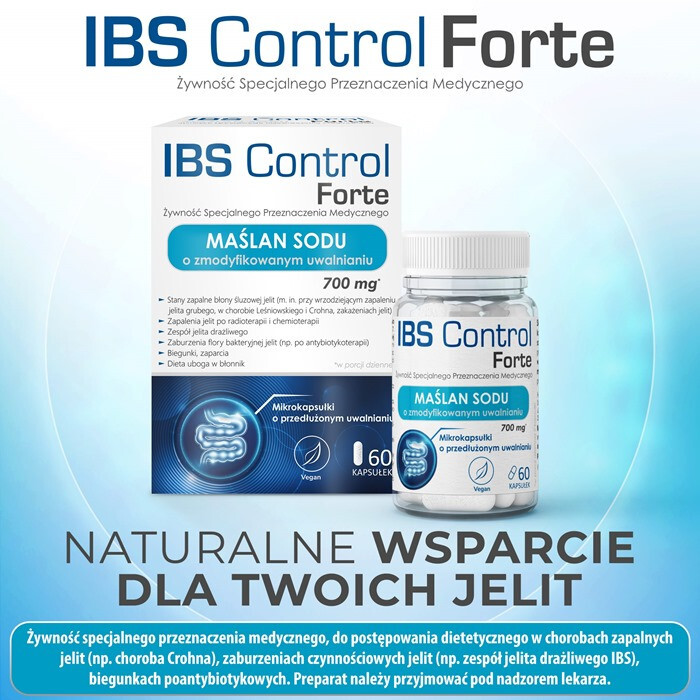 IBS Control Forte kapsułki na dolegliwości jelitowe, 60 szt.