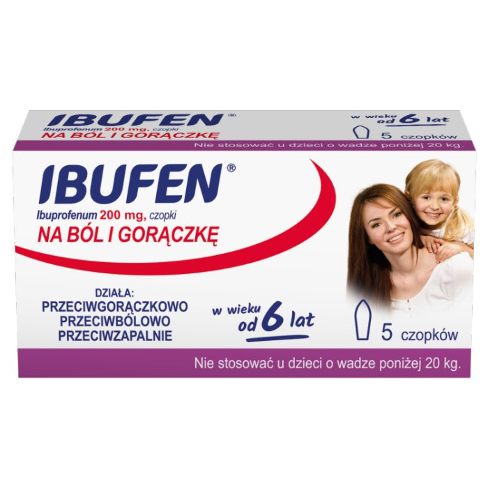 Ibufen 200 mg 5 czopków