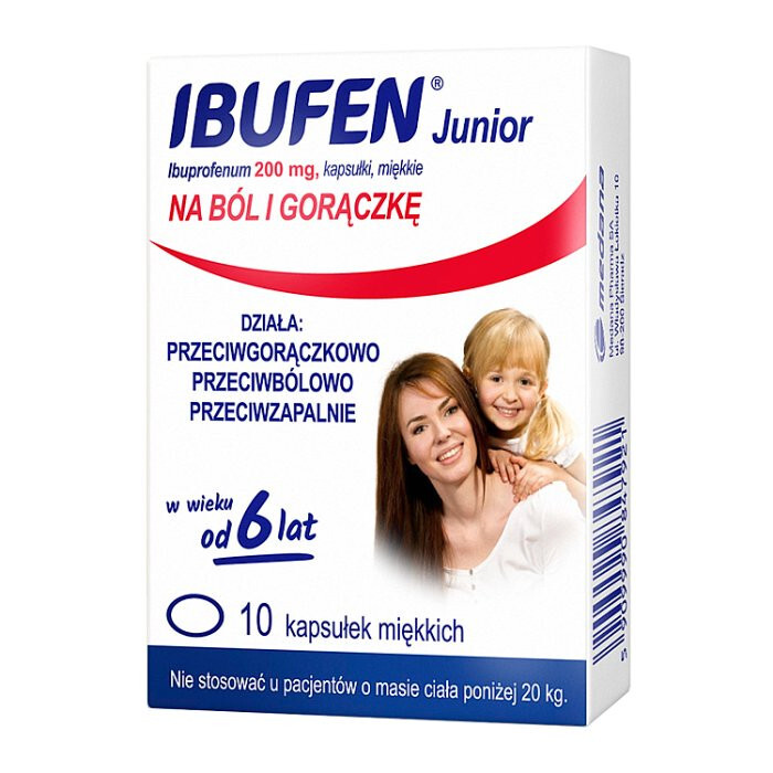 Ibufen Junior 200 mg 10 kapsułek