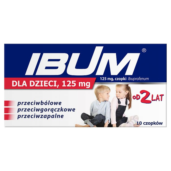 Ibum czopki 125 mg 10 szt.