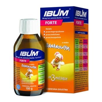 Ibum Forte zawiesina (smak bananowy) 100 g / Ból i gorączka u dzieci