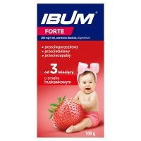 Ibum Forte zawiesina (smak truskawkowy) 100 g / Ból i gorączka u dzieci