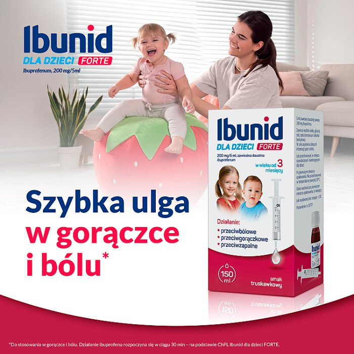 Ibunid dla dzieci Forte 200 mg/5 ml zawiesina doustna, 150 ml
