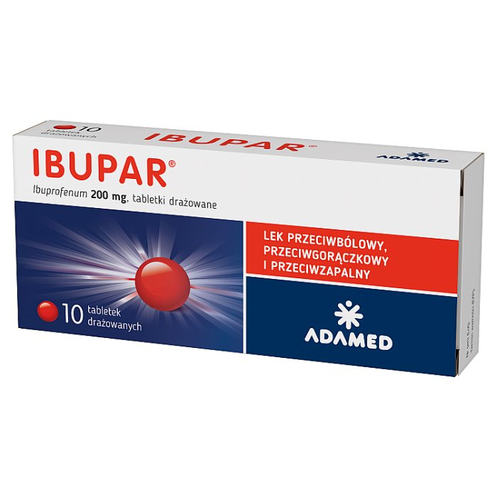 Ibupar 200 mg 10 tabletek drażowanych