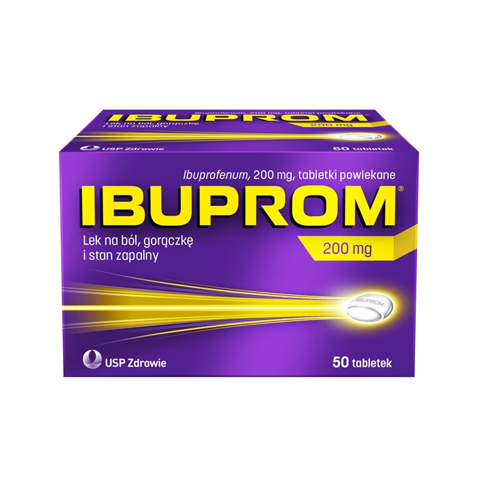Ibuprom 200 mg 50 tabletek powlekanych