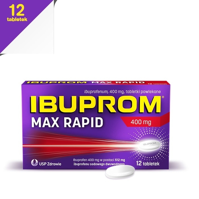 Ibuprom MAX Rapid 400 mg 12 tabletek powlekanych