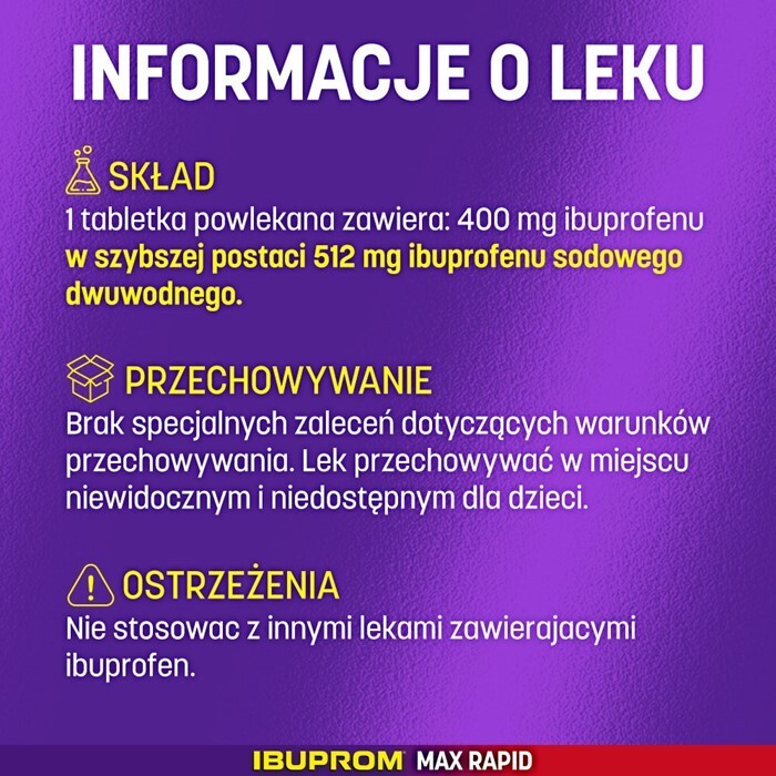 Ibuprom MAX Rapid 400 mg 24 tabletki powlekane