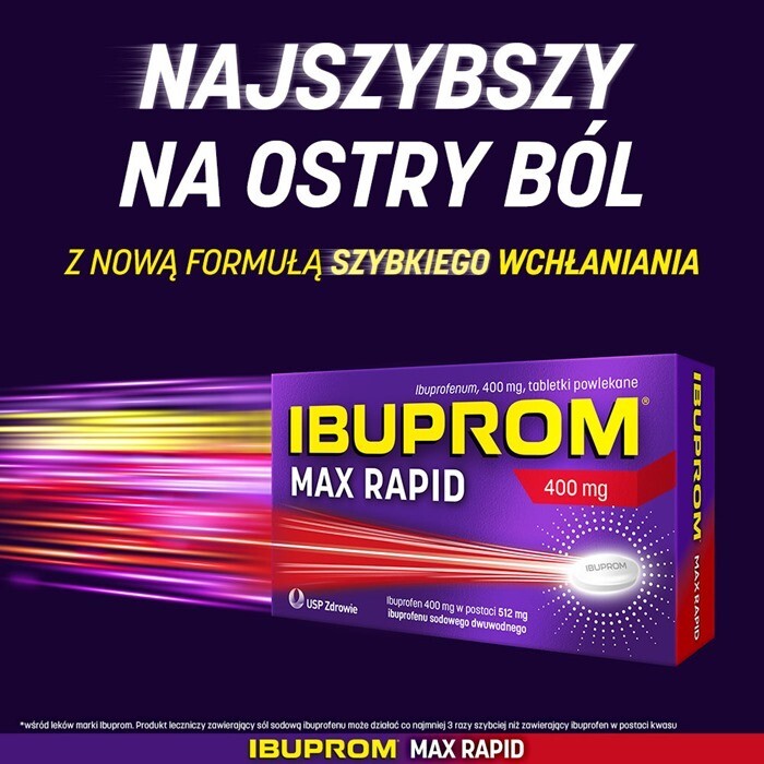 Ibuprom MAX Rapid 400 mg 24 tabletki powlekane
