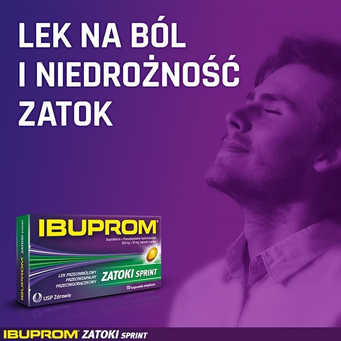 Ibuprom Zatoki Sprint 20 kapsułek