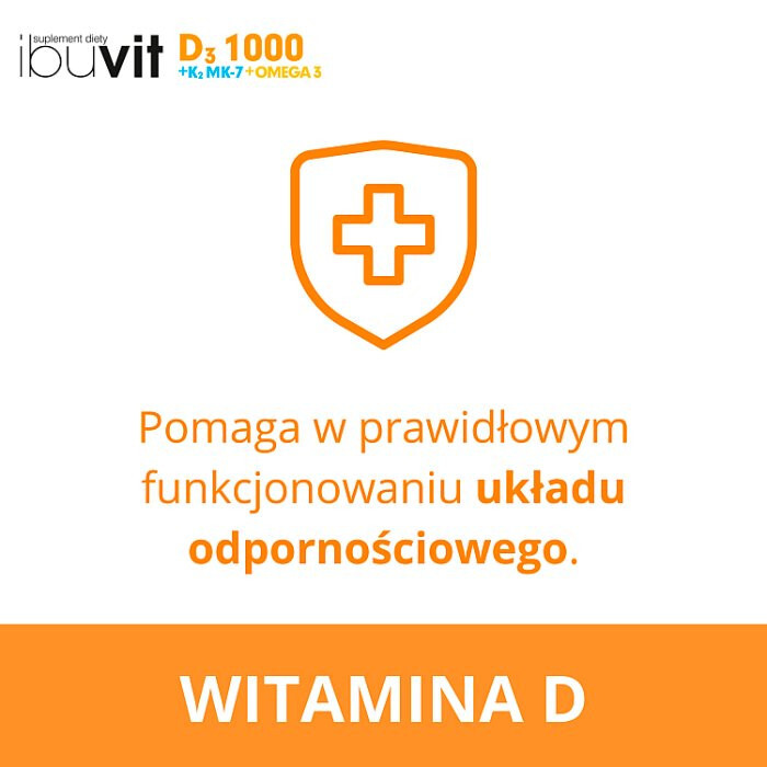 Ibuvit D3 1000 + K2 MK-7 + Omega 3 30 kapsułek miękkich