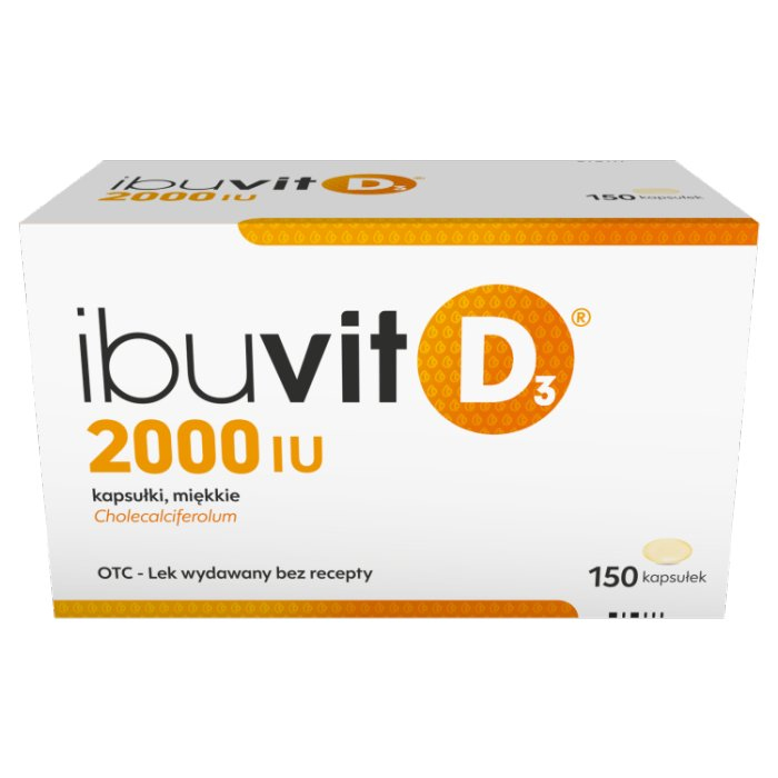 Ibuvit D3 2000 IU kapsułki miękkie z witaminą D, 150 szt.
