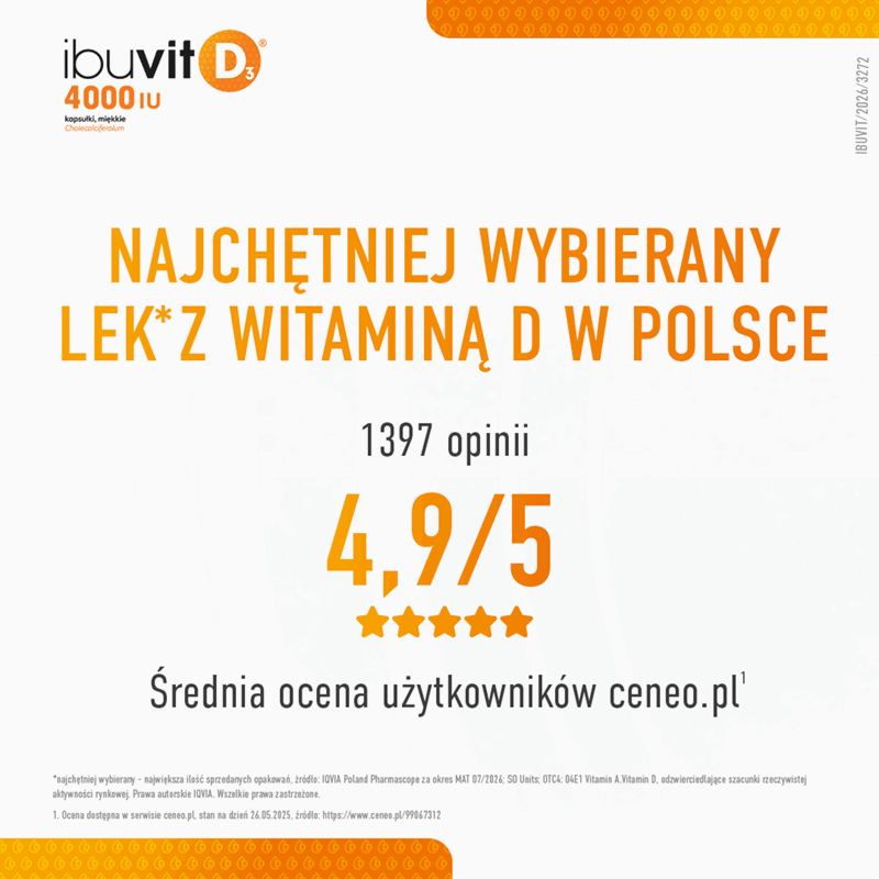 Ibuvit D3 4000 IU kapsułki miękkie, 90 szt.