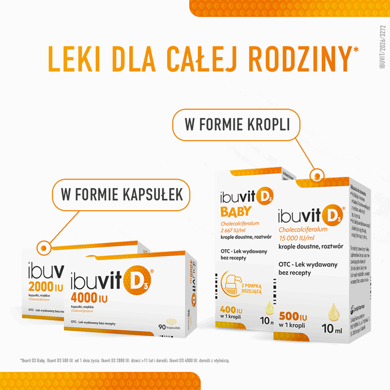 Ibuvit D3 4000 IU kapsułki miękkie, 90 szt.