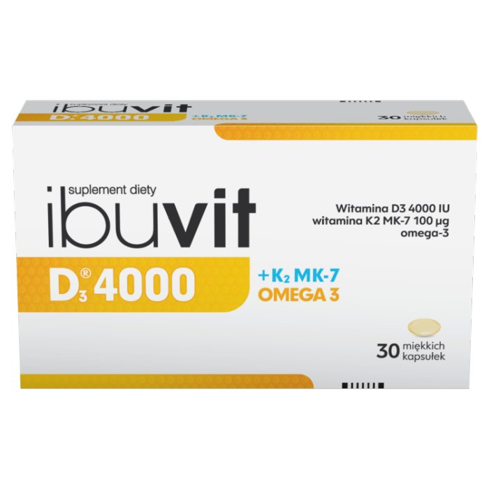 Ibuvit D3 4000 IU + K2 MK-7 + Omega 3 kapsułki, 30 szt.
