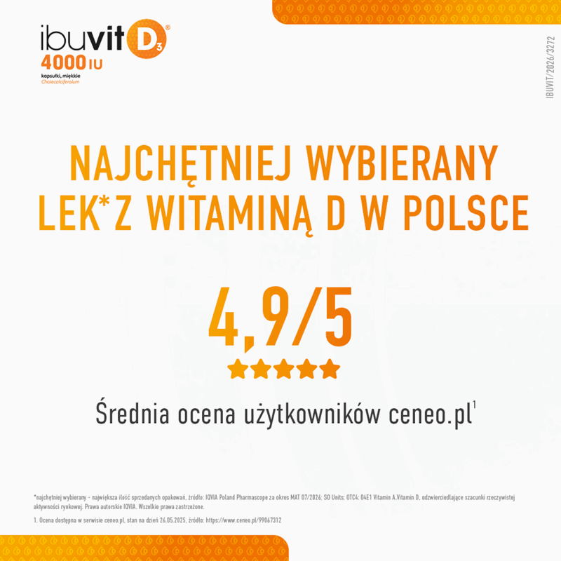 Ibuvit D3 4000IU 30 kapsułek miękkich | Witamina D3