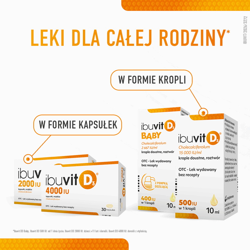 Ibuvit D3 4000IU 30 kapsułek miękkich | Witamina D3