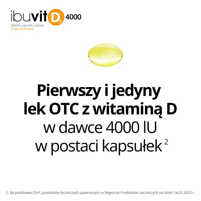 Ibuvit D3 4000 IU kapsułki miękkie, 60 szt.