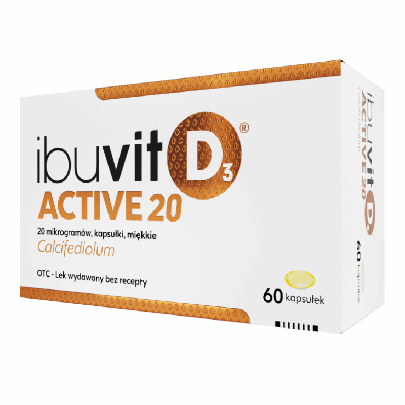 Ibuvit D3 Active 20 mcg kapsułki miękkie, 60 szt.