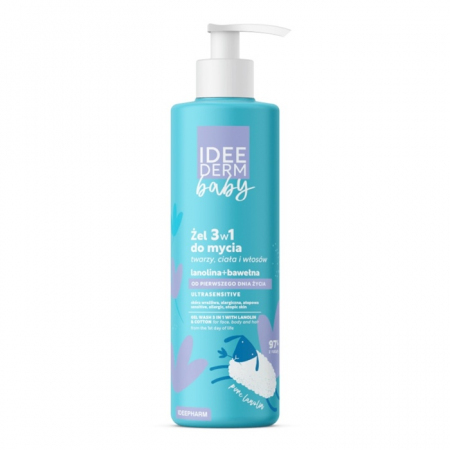 Idee Derm Baby żel 3w1 do mycia twarzy ciała i włosów, 400 ml
