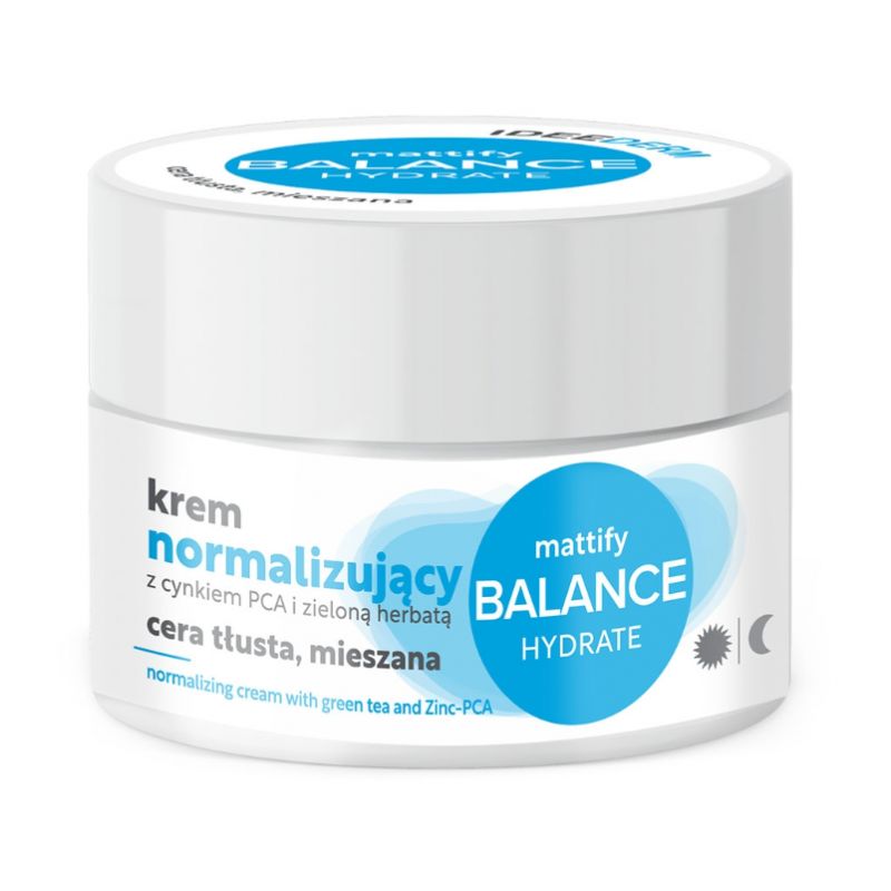 Idee Derm Krem normalizujący z cynkiem PCA i zieloną herbatą, 50 ml
