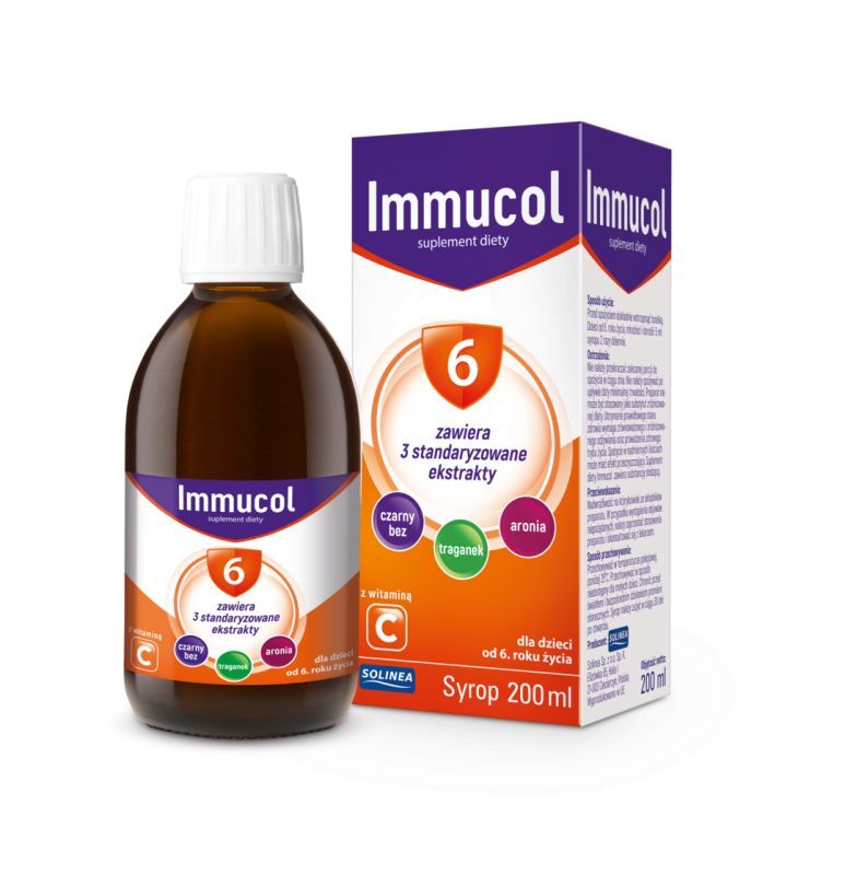 Immucol 6+ z tragankiem syrop 200 ml