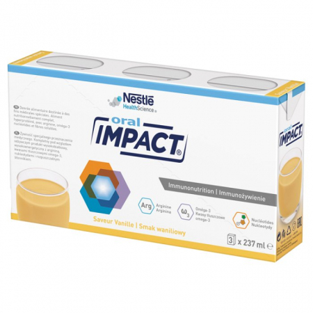 Impact Oral preparat odżywczy w płynie o smaku waniliowym 237 ml, 3 szt.