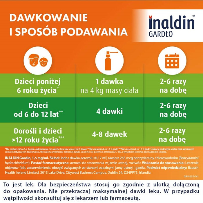 Inaldin Gardło aerozol do stosowania w jamie ustnej 30 ml