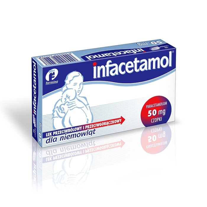 Infacetamol 50 mg czopki, 10 szt.