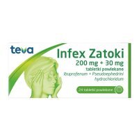 Infex Zatoki 200 mg + 30 mg tabletki powlekane, 24 szt.