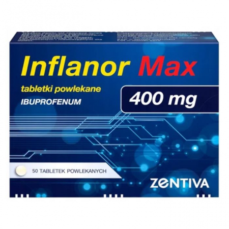 Inflanor Max ibuprofen 400 mg tabletki powlekane, 50 szt.
