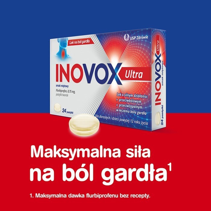 Inovox Ultra (smak miętowy) 24 pastylki do ssania