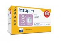 Insupen, igły do wstrzykiwań insuliny, 31G 0,25x5mm 100 sztuk