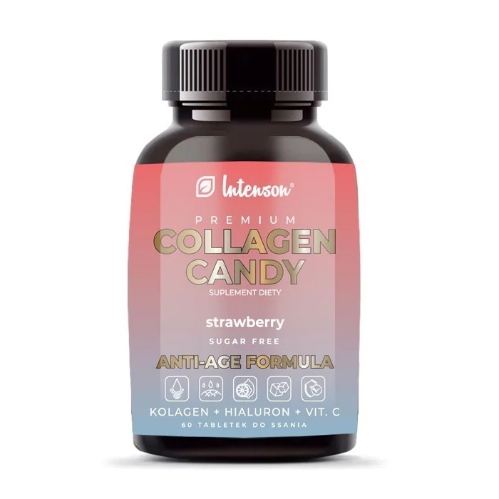 INTENSON Collagen Candy o smaku truskawkowym 60 tabletek