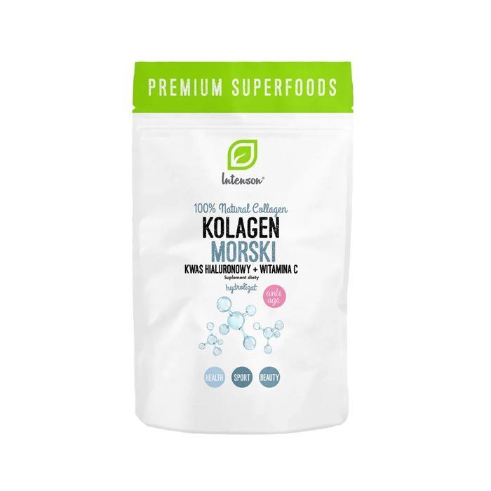 INTENSON Kolagen morski + wit. C + kwas hialuronowy 60 g