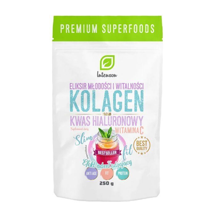 INTENSON Kolagen + wit. C + kwas hialuronowy 250 g