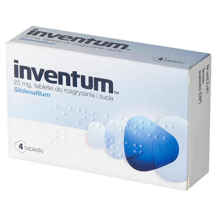Inventum 25 mg 4 tabletki do żucia lub rozgryzania