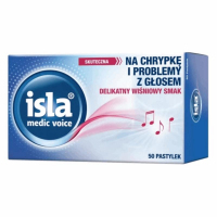 Isla Medic Voice pastylki do ssania o smaku wiśniowym, 50 szt.