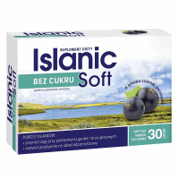 Islanic Soft pastylki miękkie do ssania o smaku czarnej porzeczki bez cukru, 30 szt
