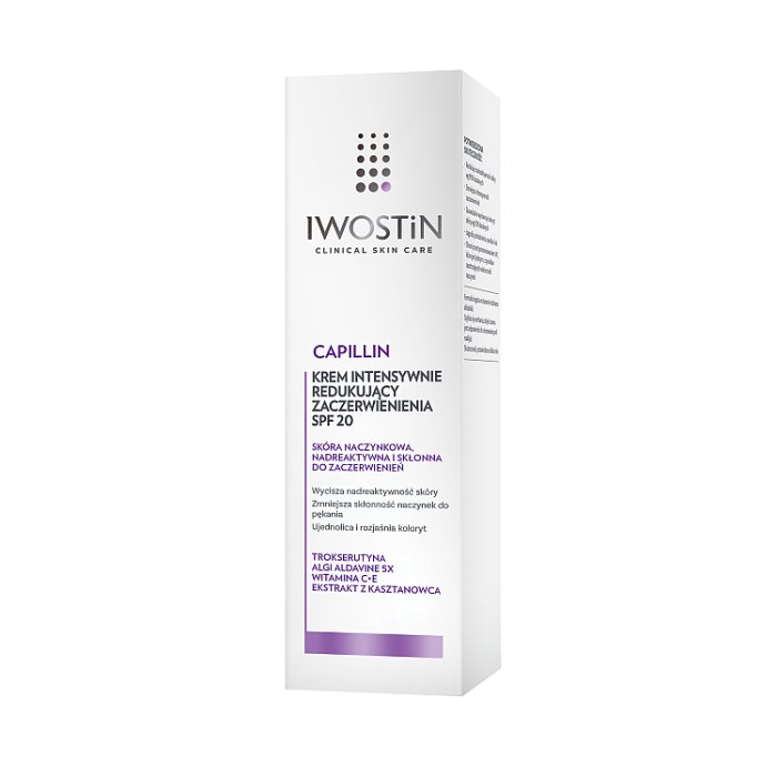 Iwostin Capillin krem intensywnie redukujący zaczerwienienia SPF 20, 40 ml