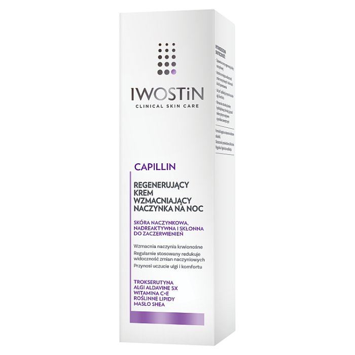 Iwostin Capillin Regenerujący krem wzmacniający naczynka na noc, 50 ml