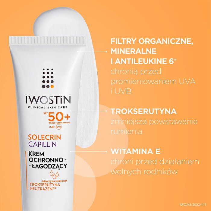Iwostin Solecrin Capillin krem ochronny SPF50+, 50 ml